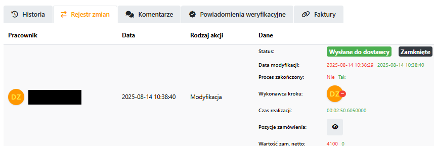 =858x289 Widok zakładki Rejestr zmian
