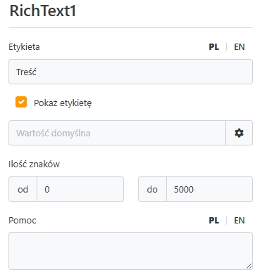 Przykład konfiguracji edytor