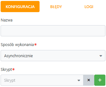 Przykład konfiguracji bloku skrypt