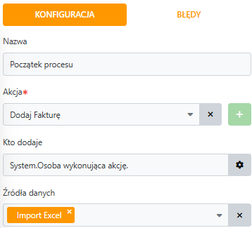 Konfiguracja przykładowej akcji