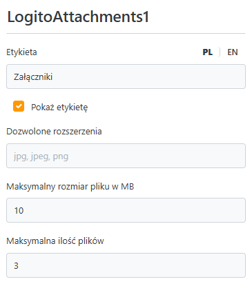 Przykład konfiguracji pola załącznik