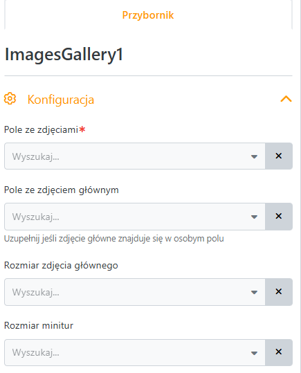 Konfiguracja galerii zdjęć
