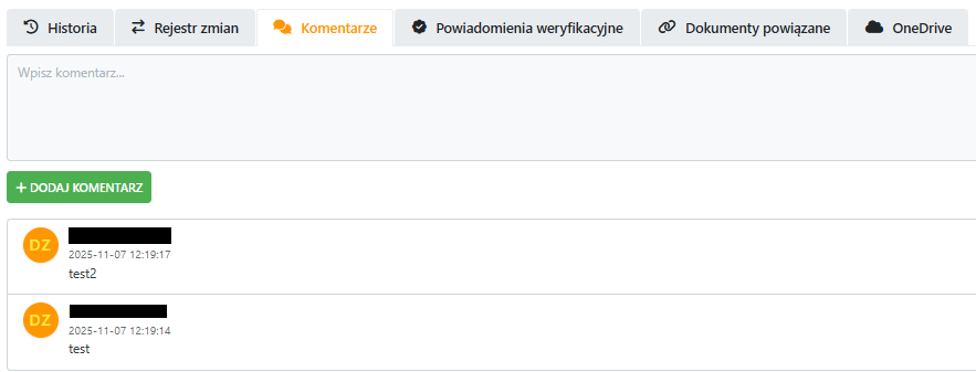 =883x337 Widok zakładki Komentarze